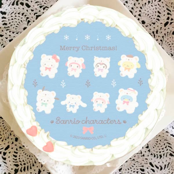 2025年 サンリオクリスマスプリケーキB柄 サンリオキャラクターズ プリロール