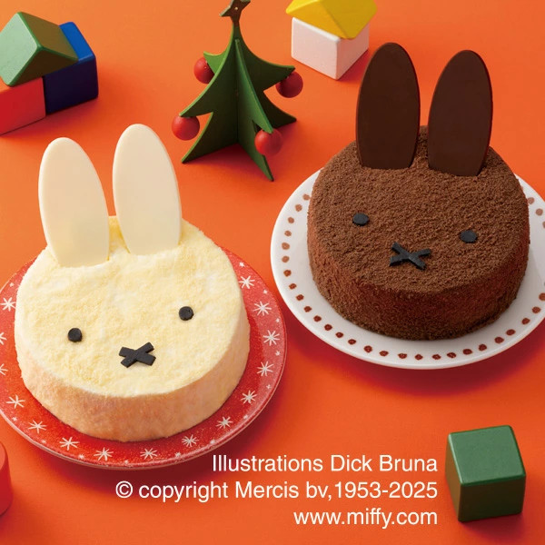 クリスマス ケーキ ミッフィー&メラニー チーズとショコラのクリスマスケーキ 4号×2台