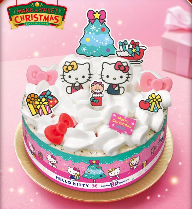 ハローキティ クリスマス アイスクリームケーキ サーティワン 2025年 クリスマスケーキ