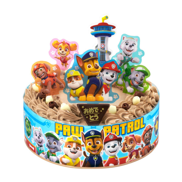 キャラデコパーティーケーキ パウ・パトロール(チョコクリーム)(5号サイズ)