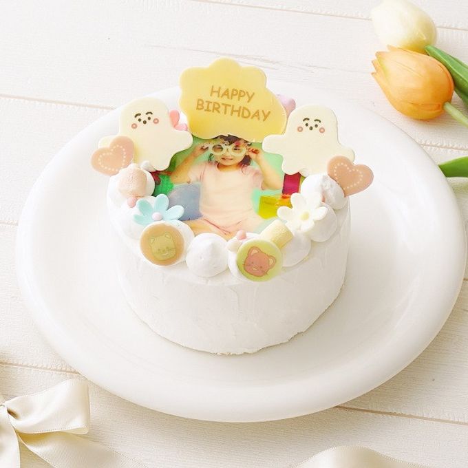 シナぷしゅ 写真ケーキ お花